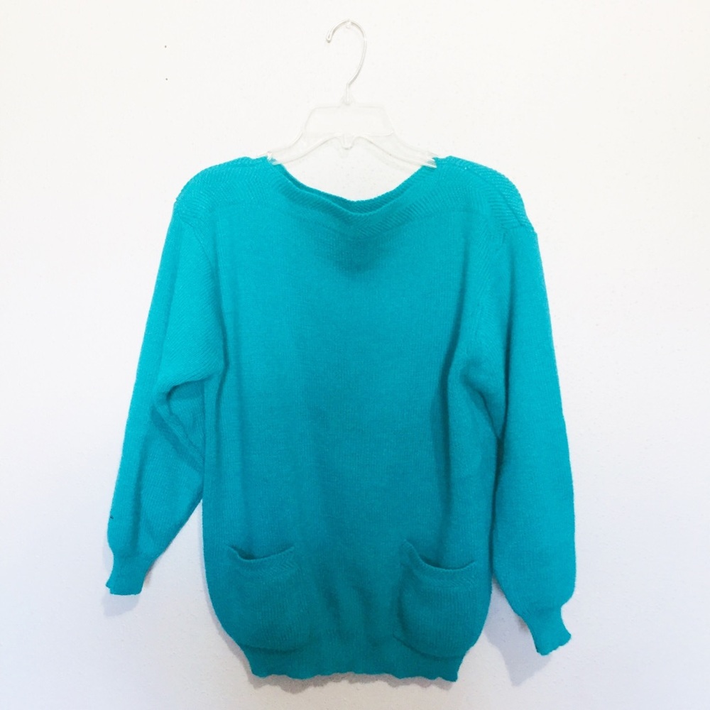 Starwear Sweater Turquoise Patch pockets